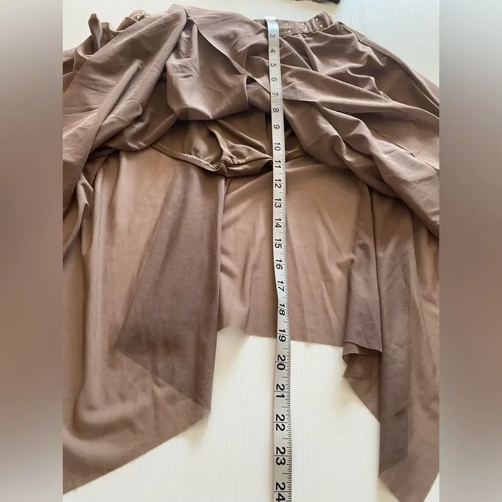 Weissman Elite solo custom Dance costume brown Lace 2 piece Top Skirt SL11015 MA
